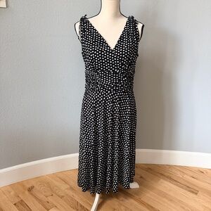 Scarlett Black and White Polka Dot Midi Dress